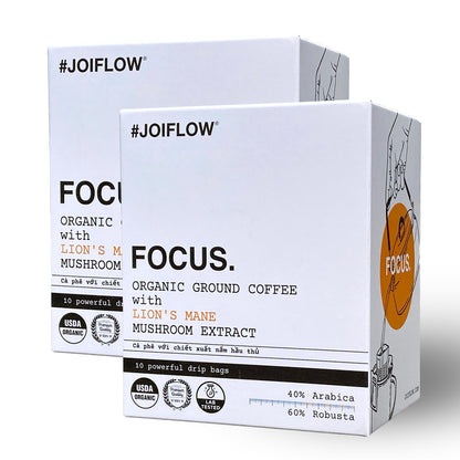 Organic Lion's Mane Coffee Duo: 2 Boxes, 20 Drip Bags